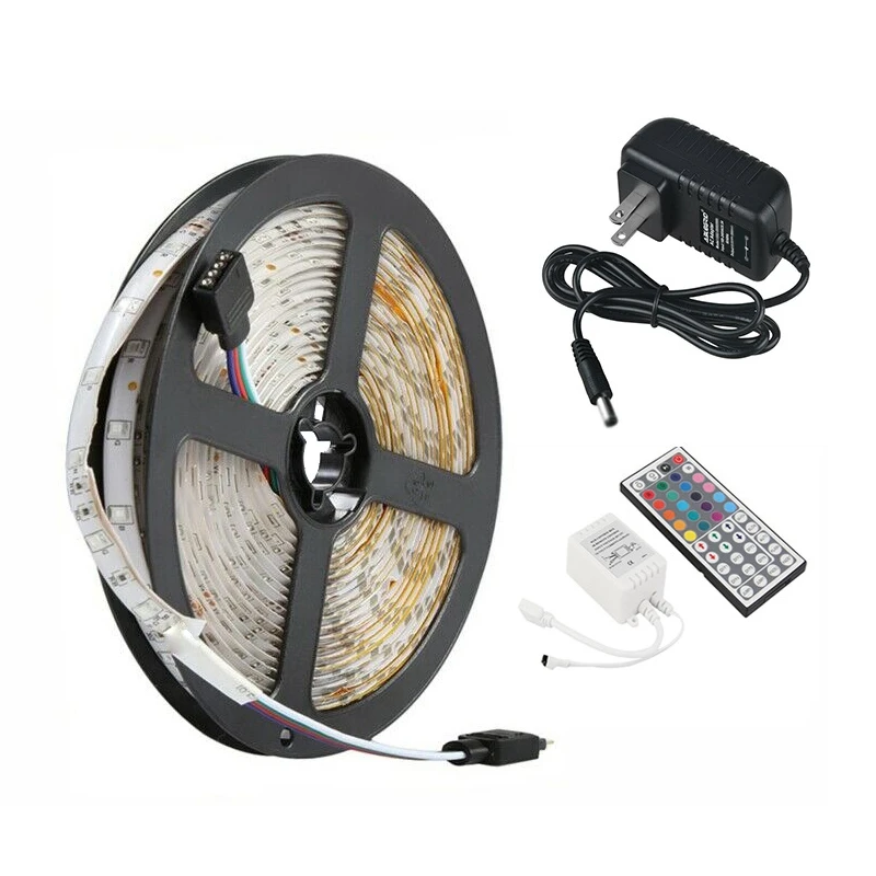 5M 300Leds 3528 Smd Rgb Led Light Strip + 44 Key Ir Remote Controller Waterproof Dc12v 60/M Flexible Lighting Us Plug
5M 300Leds 3528 Smd Rgb Led Light Strip + 44 Key Ir Remote Controller Waterproof Dc12v 60/M Flexible Lighting Us Plug