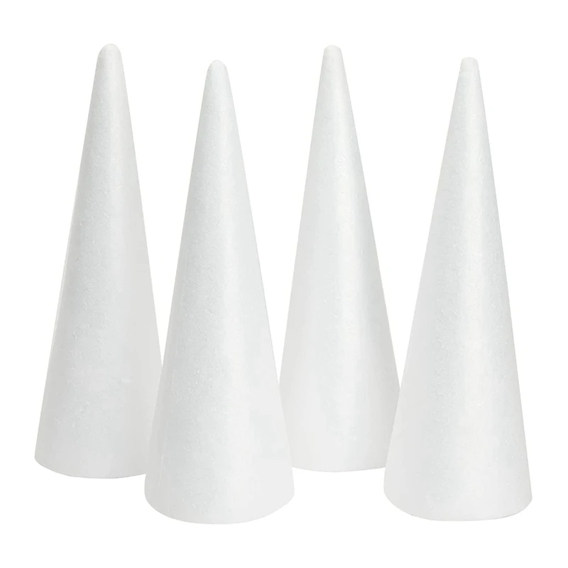 Foam Tree Cones for DIY Crafts, White Polystyrene Art Supplies (4.5 x 13.5 In, 4 Pack)
Foam Tree Cones for DIY Crafts, White Polystyrene Art Supplies (4.5 x 13.5 In, 4 Pack)