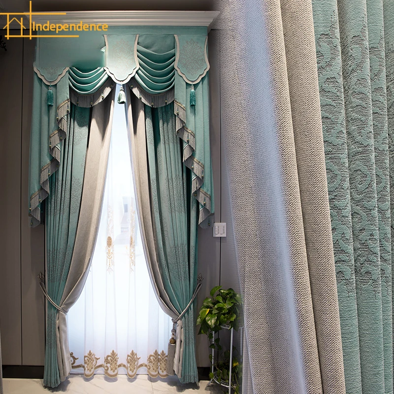 Villa luxury atmosphere European living room bedroom high-end chenille blackout curtain fabric simple European American French
Villa luxury atmosphere European living room bedroom high-end chenille blackout curtain fabric simple European American French