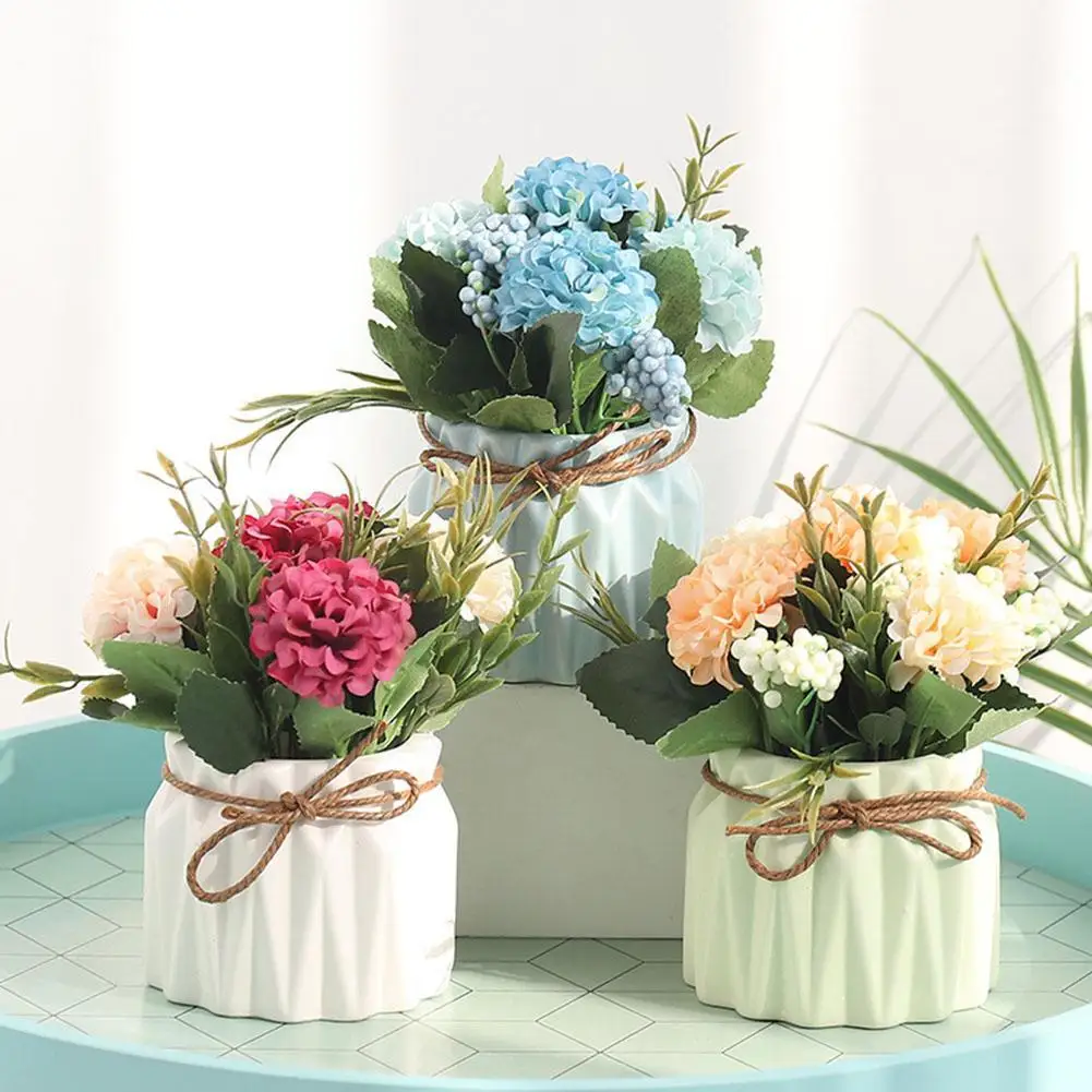 Wholesale Artificial Flower Hydrangea Fake Flower Potted Plant Room Dried Room Home Dining Living Desktop Flower Art Decora H7q9
Wholesale Artificial Flower Hydrangea Fake Flower Potted Plant Room Dried Room Home Dining Living Desktop Flower Art Decora H7q9
