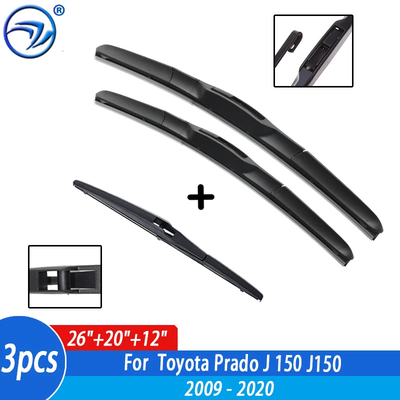 Wiper Front & Rear Wiper Blades Set For Toyota Prado J 150 J150 2009 10 11 12 13-2020 Windshield Windscreen Window 26"+20"+12"
Wiper Front & Rear Wiper Blades Set For Toyota Prado J 150 J150 2009 10 11 12 13-2020 Windshield Windscreen Window 26"+20"+12"