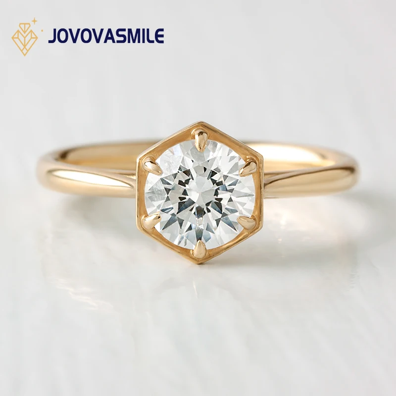 JOVOVASMILE Moissanite Luxury Engagement Ring 6.5mm Approximately 1.0 Carat Brilliant Cut Six Sided Hexagon Art Deco Design
JOVOVASMILE Moissanite Luxury Engagement Ring 6.5mm Approximately 1.0 Carat Brilliant Cut Six Sided Hexagon Art Deco Design