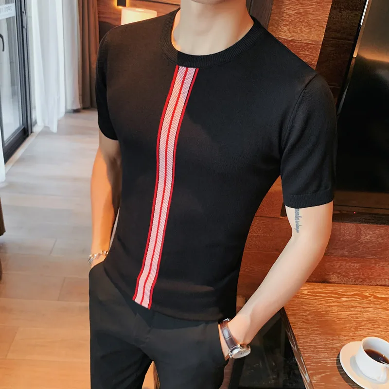 2022 Striped Knitted T-shirt for Men's Summer Short Sleeve Slim Fit O-neck Tops Tees High Quality Casual T Shirt Male Clothing
2022 Striped Knitted T-shirt for Men's Summer Short Sleeve Slim Fit O-neck Tops Tees High Quality Casual T Shirt Male Clothing