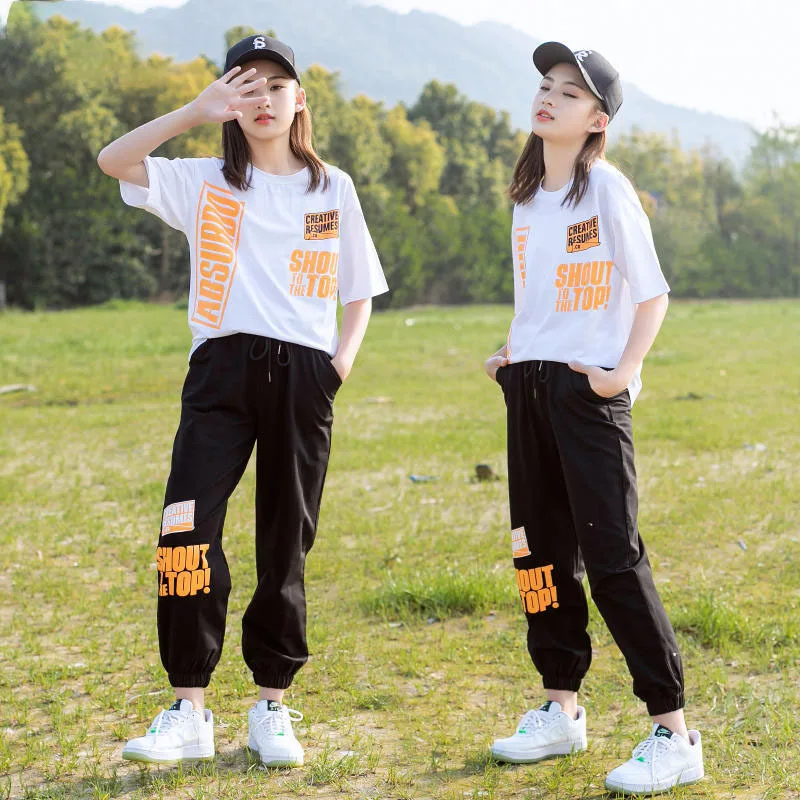 Summer Casual Kids Top Tees Suit School Girls White T-Shirt + Drawstring Jogging Pants Child 2 Pieces Outfit Clothing 5-16 Years
Summer Casual Kids Top Tees Suit School Girls White T-Shirt + Drawstring Jogging Pants Child 2 Pieces Outfit Clothing 5-16 Years