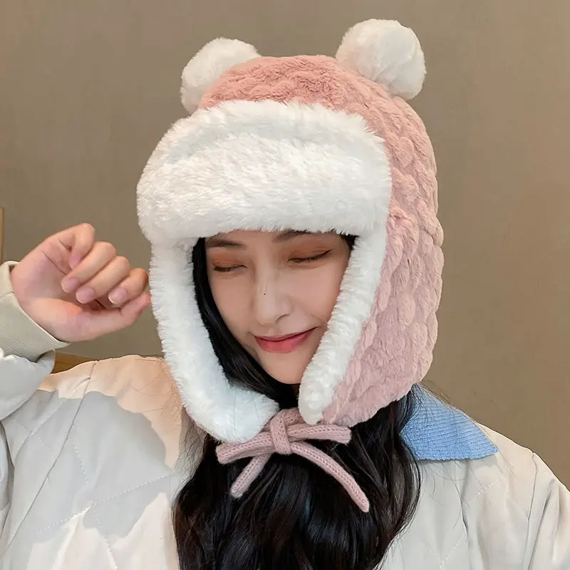 2022 New Women Winter Hat With Ear Flaps Plus Velvet Thick Warm Bomber Hat Beanie Skullies Hat Bonnet femme Outdoor Cycling Cap
2022 New Women Winter Hat With Ear Flaps Plus Velvet Thick Warm Bomber Hat Beanie Skullies Hat Bonnet femme Outdoor Cycling Cap