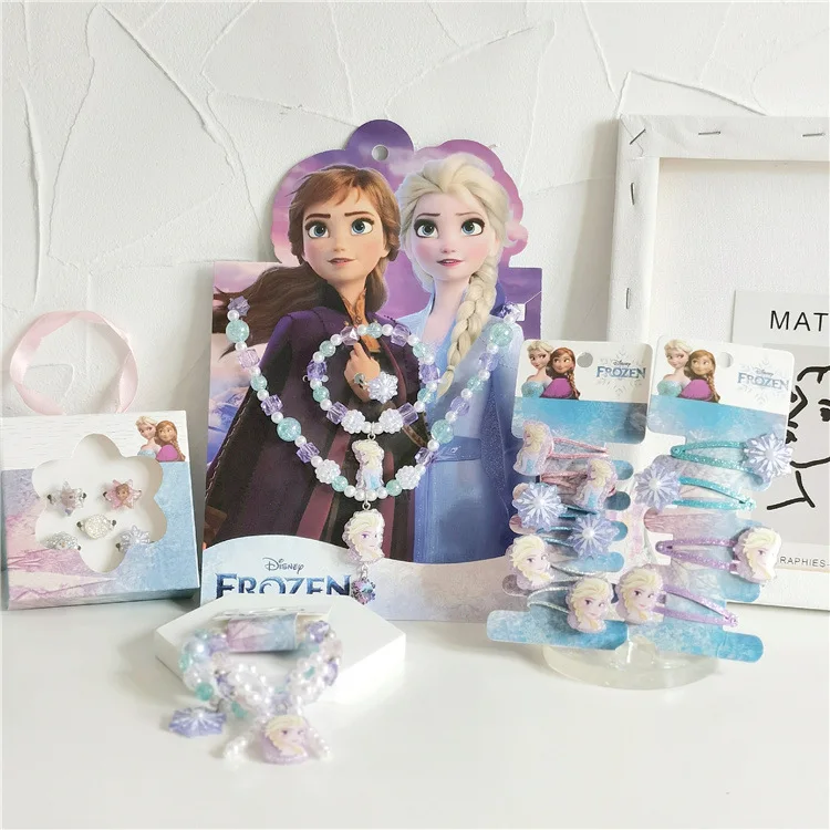 Disney cartoon princess frozen Children's Girls Elsa Snowflake Hairpin Hair Rope Necklace Bracelet Ring doll toys 
Disney cartoon princess frozen Children's Girls Elsa Snowflake Hairpin Hair Rope Necklace Bracelet Ring doll toys