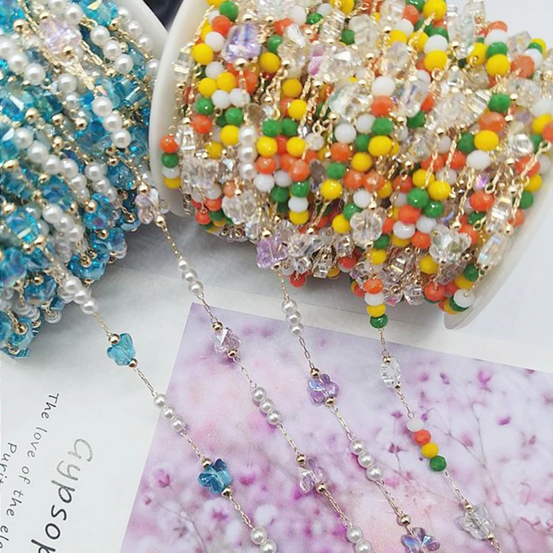 1Meter/lot High Quality Crystal Glass Butterfly Chain Copper Pearl Chains for Jewelry Making DIY Handmade Bracelet Necklaces
1Meter/lot High Quality Crystal Glass Butterfly Chain Copper Pearl Chains for Jewelry Making DIY Handmade Bracelet Necklaces
