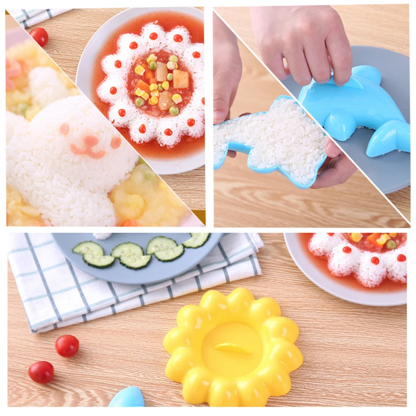 4Pcs Children's Cartoon Cute Rabbit Dolphin Rice Ball Shape DIY Sushi Mold Moon Cake Tool Kitchen Accessories Cooking Gadgets
4Pcs Children's Cartoon Cute Rabbit Dolphin Rice Ball Shape DIY Sushi Mold Moon Cake Tool Kitchen Accessories Cooking Gadgets