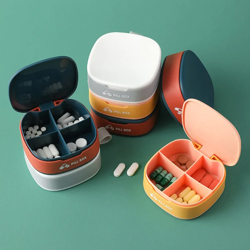 

Portable Small Medicine Box Household Items Travel Medicine Box Silicone Mini Sealed Box Items Medical Storage Box