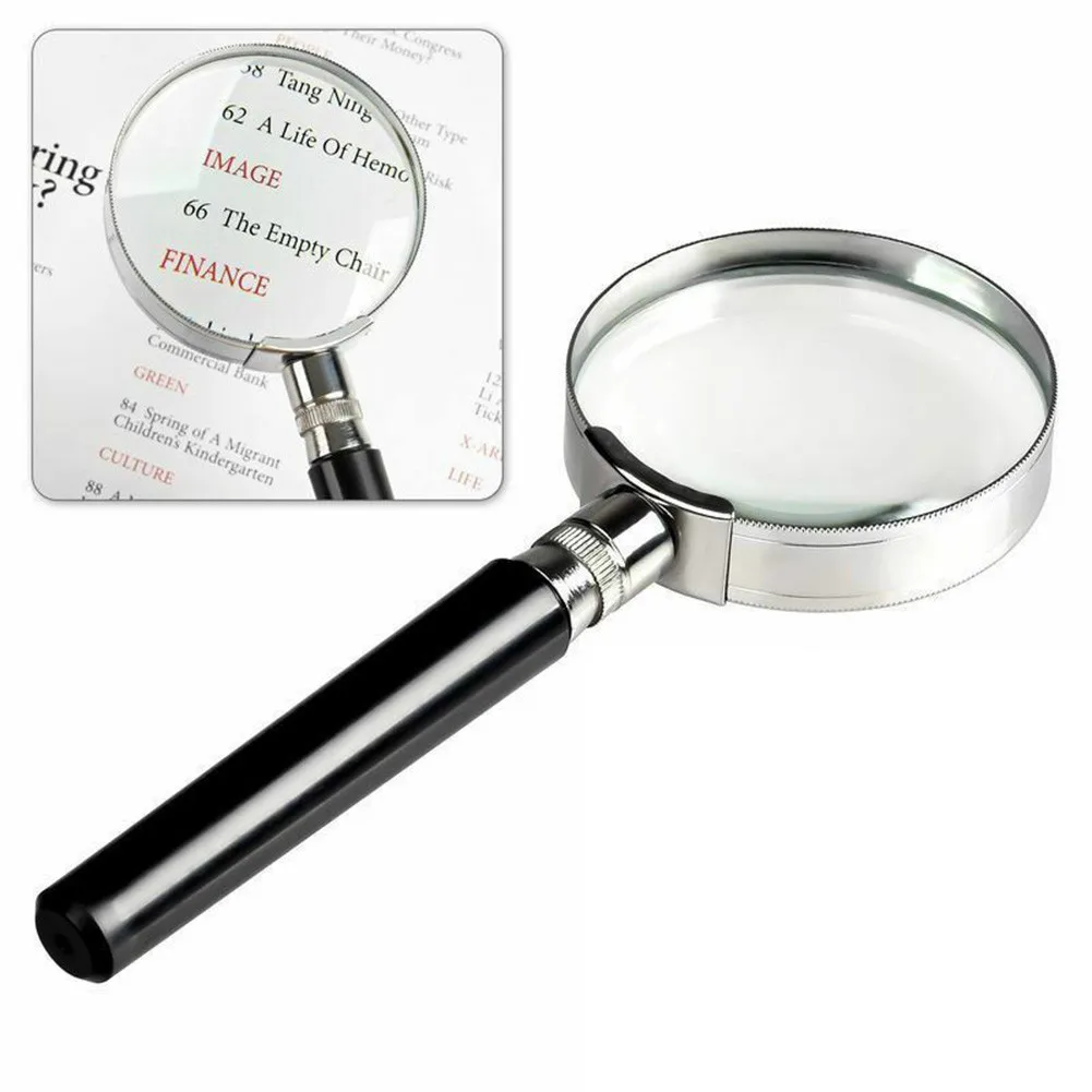10Pcs Magnification Handheld Magnifier Magnifying Glass Handle 50mm 2inch Black Plastic Handle With Silver Frame Magnifier
10Pcs Magnification Handheld Magnifier Magnifying Glass Handle 50mm 2inch Black Plastic Handle With Silver Frame Magnifier