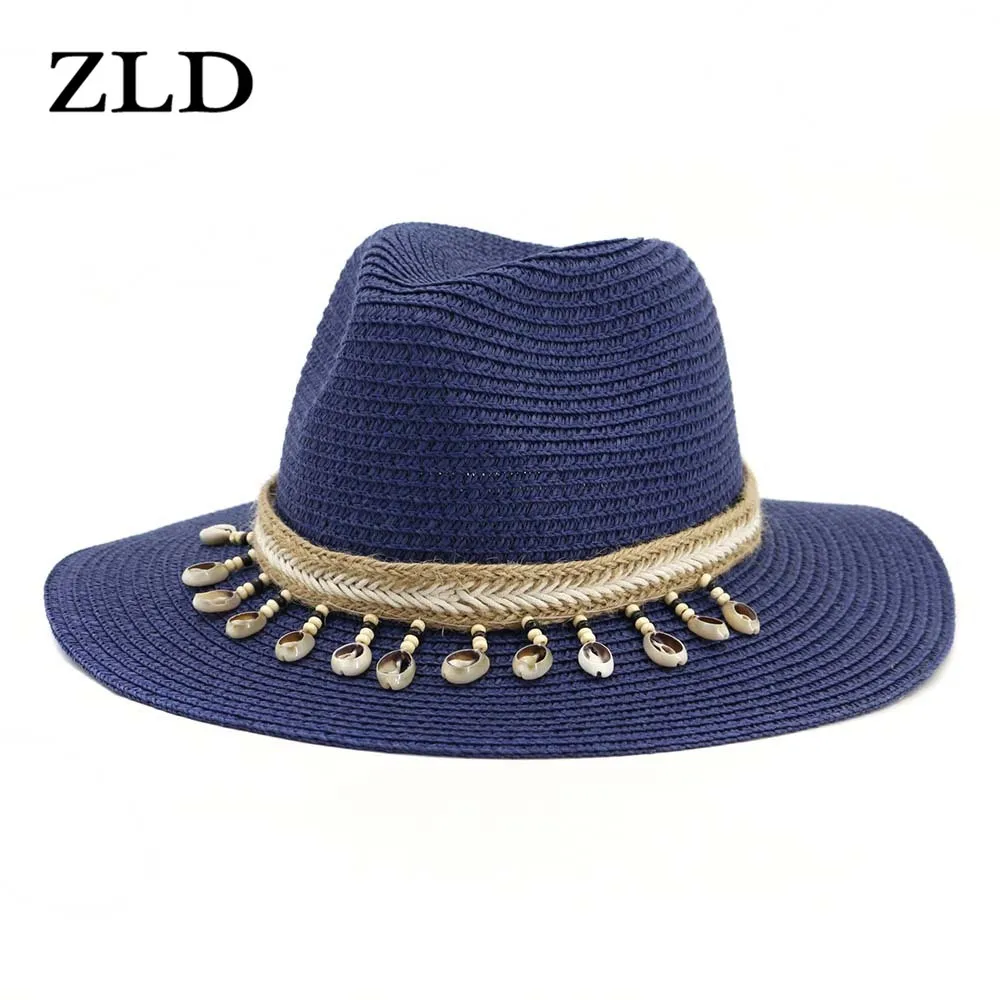 ZLD Shell Tassels Straw Hats Sun Hat Beach Hat for Men Trendy Woven Breathable Sun Protection Hats for Women Fashion Jazz Hat
ZLD Shell Tassels Straw Hats Sun Hat Beach Hat for Men Trendy Woven Breathable Sun Protection Hats for Women Fashion Jazz Hat