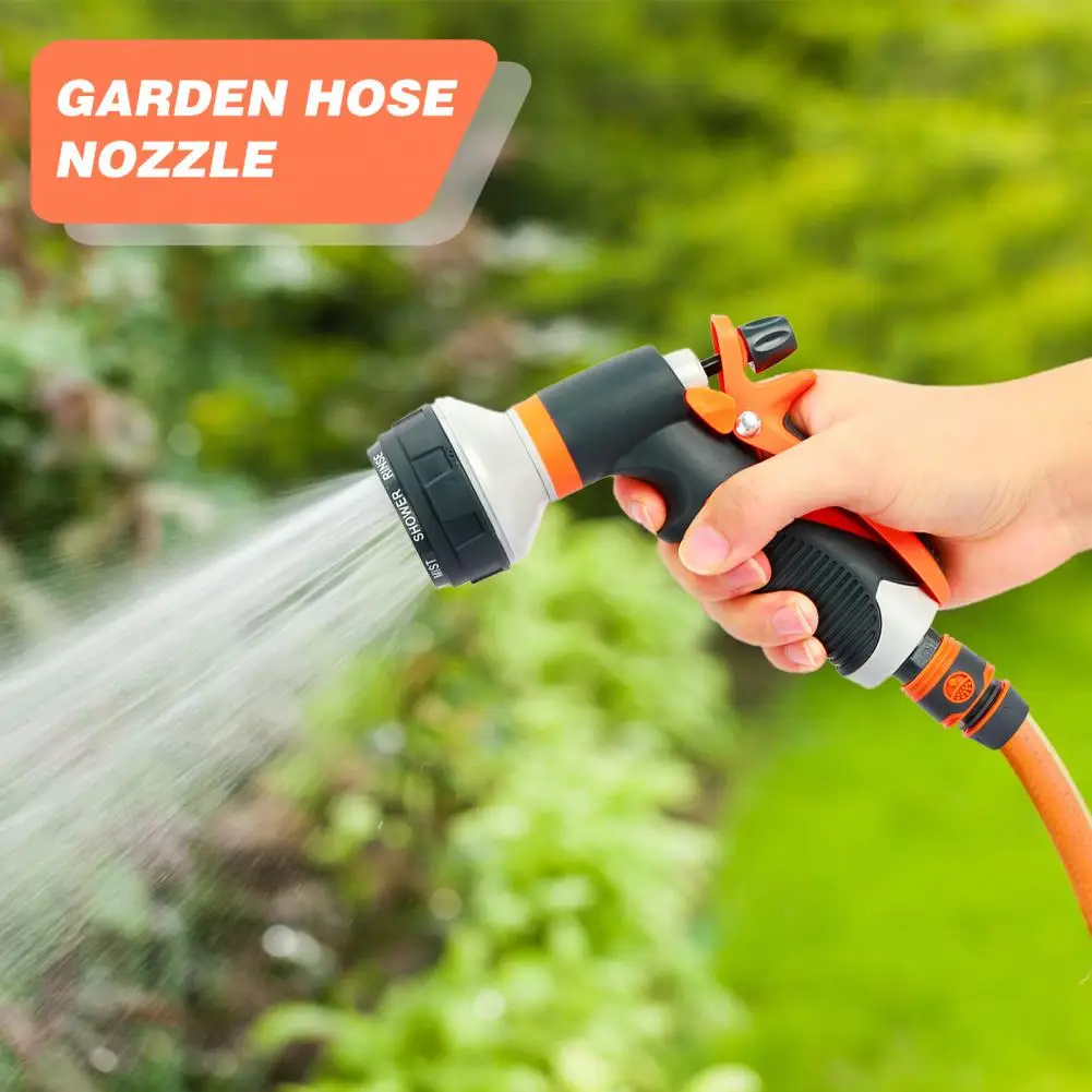 Garden Hose Nozzle Anti-Slip Hand Water Jet Hose Sprayer 8 Watering Patterns for Home Watering Lawns Car Cleaning
Garden Hose Nozzle Anti-Slip Hand Water Jet Hose Sprayer 8 Watering Patterns for Home Watering Lawns Car Cleaning