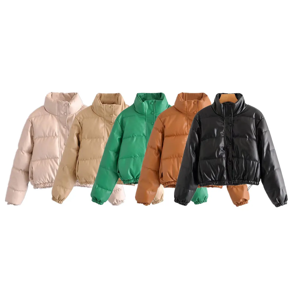 PB&ZA autumn and winter new women's fashion casual stand collar elastic hem imitation leather short cotton jacket 4391/002
PB&ZA autumn and winter new women's fashion casual stand collar elastic hem imitation leather short cotton jacket 4391/002