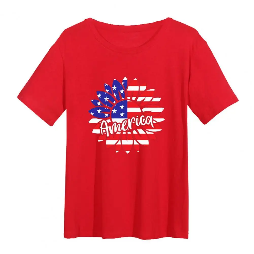 Women Independence Day T-shirt Eye-catching Women Top Pilling Resistant Polyester Tee Top America Sunflower Top for Festival 
Women Independence Day T-shirt Eye-catching Women Top Pilling Resistant Polyester Tee Top America Sunflower Top for Festival