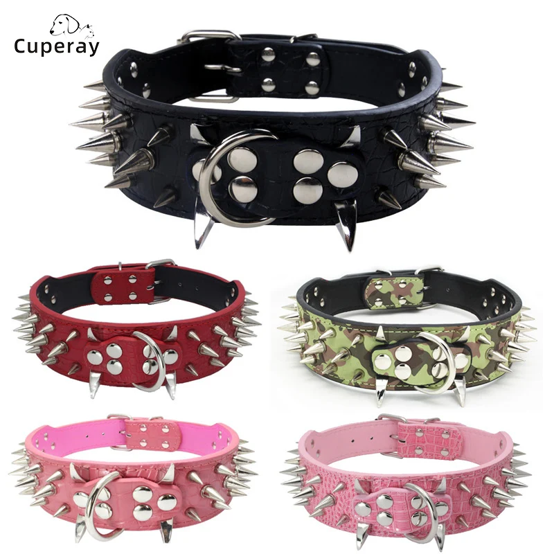 Adjustable Leather Spiked Studded Dog Collars Leather Dog Collars for Medium & Large Dogs Pit Bull Labrador,Boxer Rottweiler
Adjustable Leather Spiked Studded Dog Collars Leather Dog Collars for Medium & Large Dogs Pit Bull Labrador,Boxer Rottweiler
