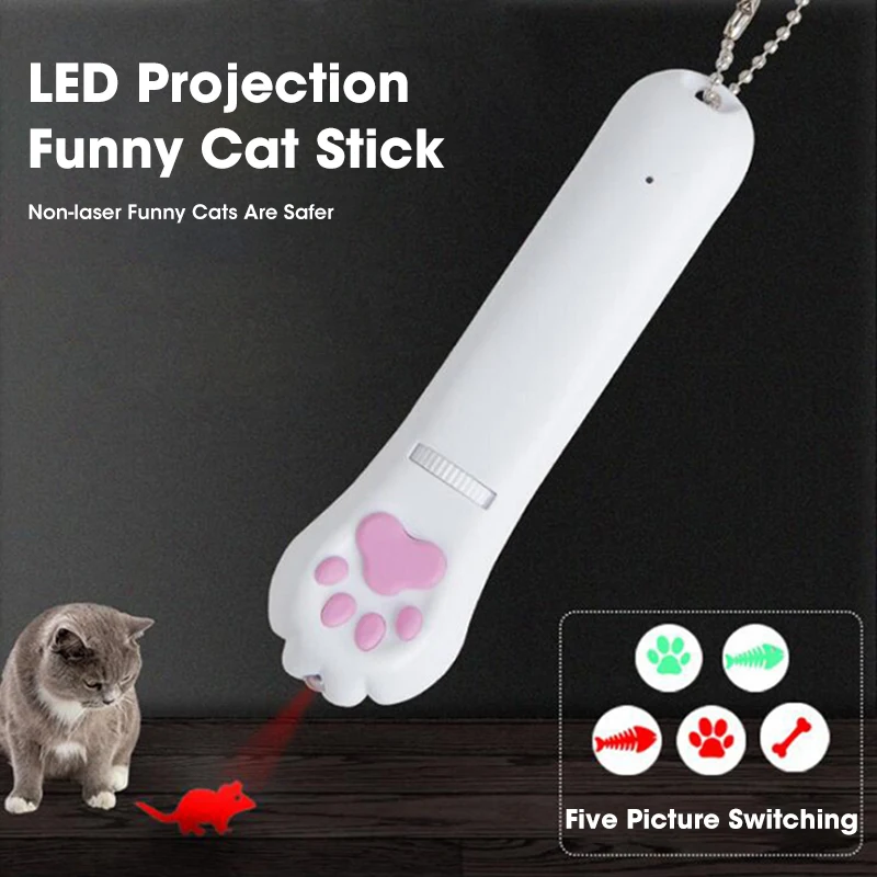 LED Laser Toy Cat Pointer 2-In-1 Cat Pet Toy Red Laser Light Pointer Toy Stick Cat Accessories Pet Toy 5 Patterns LED Projection
LED Laser Toy Cat Pointer 2-In-1 Cat Pet Toy Red Laser Light Pointer Toy Stick Cat Accessories Pet Toy 5 Patterns LED Projection