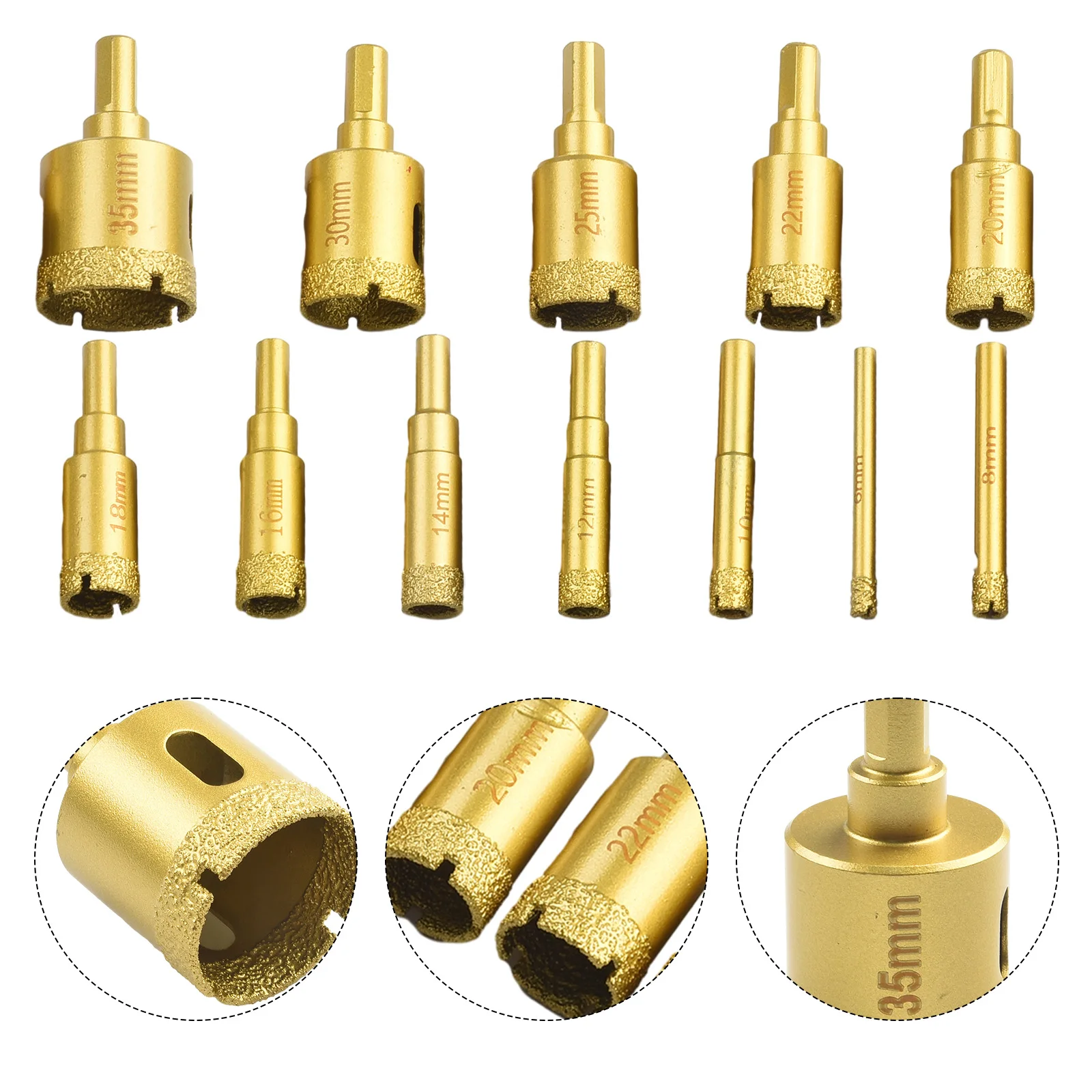 Bits Set Drill Bits Versatile Set 6-35mm Hole Saw Diamond Coated Easy To Use Home Improvement Onstruction Projects
Bits Set Drill Bits Versatile Set 6-35mm Hole Saw Diamond Coated Easy To Use Home Improvement Onstruction Projects