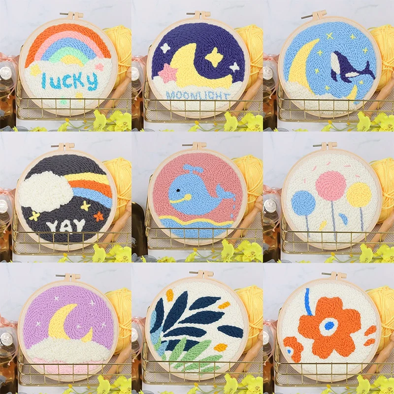 Beautiful Sky Patterns Punch Needle Embroidery Set for Beginners Poke DIY Material Package Creative Punch Needle Embroidery Kit 
Beautiful Sky Patterns Punch Needle Embroidery Set for Beginners Poke DIY Material Package Creative Punch Needle Embroidery Kit