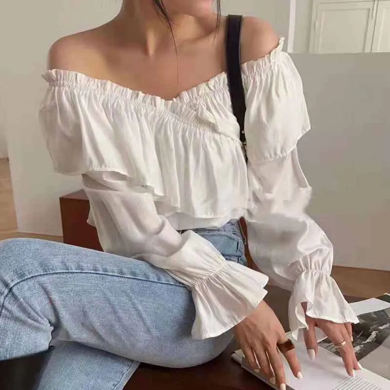 Korean Chic Slim Women V-Neck 2022 Pleated Shirts Ruffles Patchwork High Waist Fashion Flare Sleeves Blouses
Korean Chic Slim Women V-Neck 2022 Pleated Shirts Ruffles Patchwork High Waist Fashion Flare Sleeves Blouses