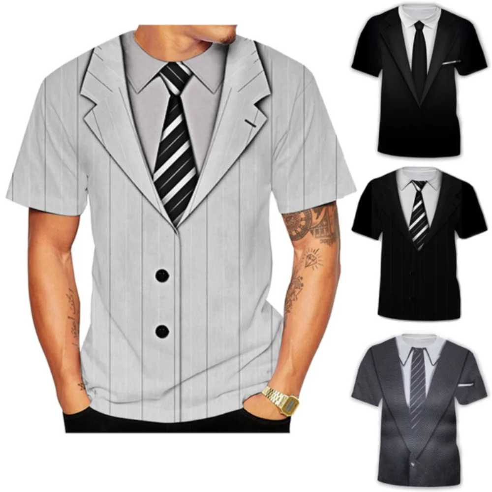 2023 Men's Personalized Casual Short Sleeve T-shirt, 3D Printed Fake Suit, Summer Fashion Large T-shirt
2023 Men's Personalized Casual Short Sleeve T-shirt, 3D Printed Fake Suit, Summer Fashion Large T-shirt