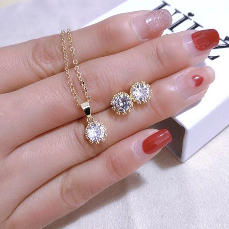 Uilz 2pcs Trendy Korean Style Silver Color Wedding Jewelry Set Earring Necklace Set Pendant for Women Luxury Accessories Gift
Uilz 2pcs Trendy Korean Style Silver Color Wedding Jewelry Set Earring Necklace Set Pendant for Women Luxury Accessories Gift