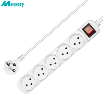Power Strip Israel Plug Outlets 3/4/5 Way AC Electric Switched Sockets 16A Wire 1.5m Extension Cord Wall Mounted for Home Office