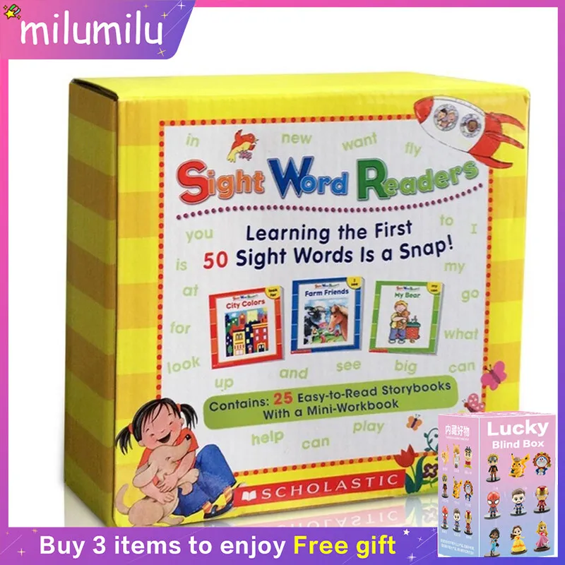 25Pcs Scholastic Original Children Popular Books Sight Word Readers Boxed Set Colouring English Activity Picture Book for Kids
25Pcs Scholastic Original Children Popular Books Sight Word Readers Boxed Set Colouring English Activity Picture Book for Kids
