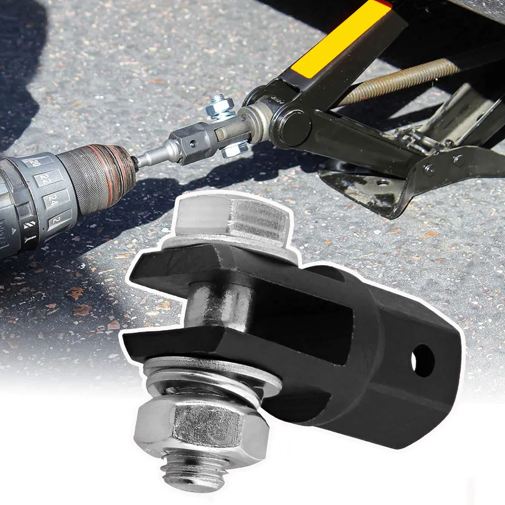 Black Metal Scissor Jack Adaptor 1/2 Inch for Use with 1/2 Inch Drive or Impact Wrench Tools Universal Car Accessories Gadget
Black Metal Scissor Jack Adaptor 1/2 Inch for Use with 1/2 Inch Drive or Impact Wrench Tools Universal Car Accessories Gadget