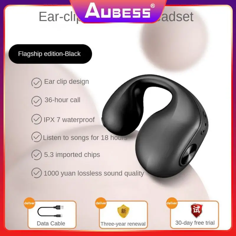 No Delay Sense Headset Ear Clip Type Not Into The Ear Touch Control Headset Painless Wearing Earphone Travel Wear
No Delay Sense Headset Ear Clip Type Not Into The Ear Touch Control Headset Painless Wearing Earphone Travel Wear