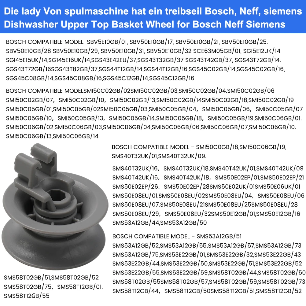 Top Basket Upper Basket Wheels For Dishwasher 611666 ABS Durable Grey Lightweight Universal 31 Mm*14 Mm For Balay
Top Basket Upper Basket Wheels For Dishwasher 611666 ABS Durable Grey Lightweight Universal 31 Mm*14 Mm For Balay