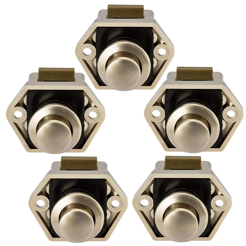 5Pack Push Button Latch Lock 17-25Mm Catch Door Knobs Nickel For Cabinet Cupboard Door Knob Boat Horsebox Camper Van
5Pack Push Button Latch Lock 17-25Mm Catch Door Knobs Nickel For Cabinet Cupboard Door Knob Boat Horsebox Camper Van