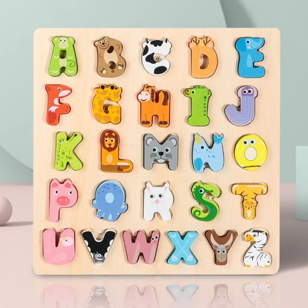 Cartoon Puzzle Board Toy Animal Alphabet Wooden Puzzles Pairing Board Developmental Kids Toy
Cartoon Puzzle Board Toy Animal Alphabet Wooden Puzzles Pairing Board Developmental Kids Toy