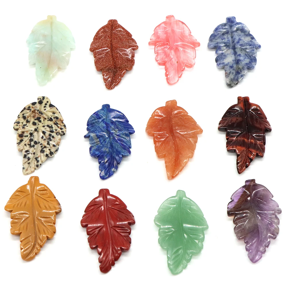 1.5" Natural Healing Crystal Quartz Creative Leaf Shape With Holes Pendant DIY Earring Necklace Bracelet Christmas Party Decor
1.5" Natural Healing Crystal Quartz Creative Leaf Shape With Holes Pendant DIY Earring Necklace Bracelet Christmas Party Decor