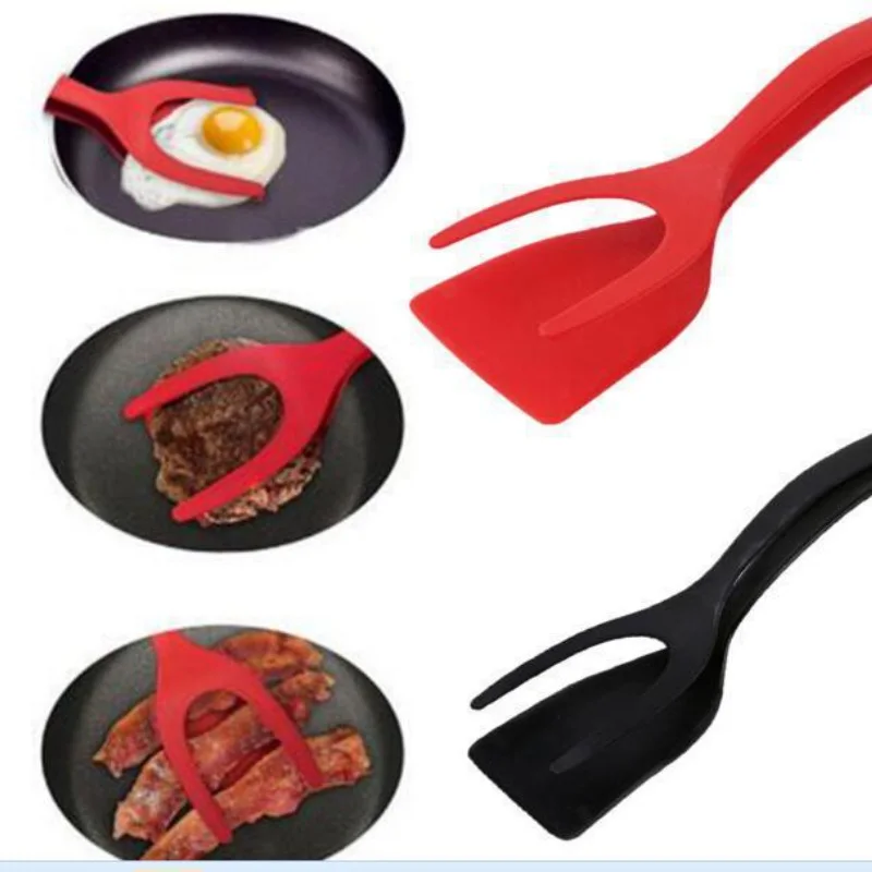 2-in-1 Omelette Spatula Kitchen Tongs Cooking Gadgets Silicone Spatula for Toast Pancake Egg Clamp Grip Flip
2-in-1 Omelette Spatula Kitchen Tongs Cooking Gadgets Silicone Spatula for Toast Pancake Egg Clamp Grip Flip