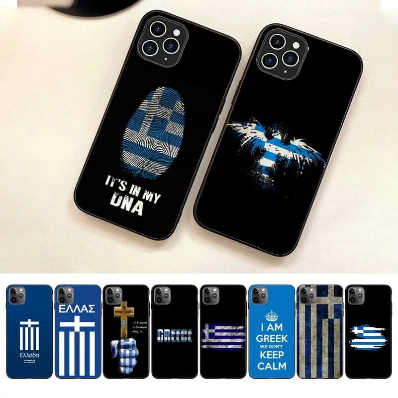 

Greece Greek National Flags Phone Case For Iphone 7 8 Plus X Xr Xs 11 12 13 14 Se2020 Mini Pro Max Case