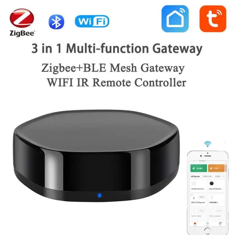 Умный шлюз Tuya ZigBee, хаб с многорежимным мостом для умного дома, Wi-Fi, работает с приложением ZigBee, ИК-пульт дистанционного управления с Alexa Google Home
Умный шлюз Tuya ZigBee, хаб с многорежимным мостом для умного дома, Wi-Fi, работает с приложением ZigBee, ИК-пульт дистанционного управления с Alexa Google Home