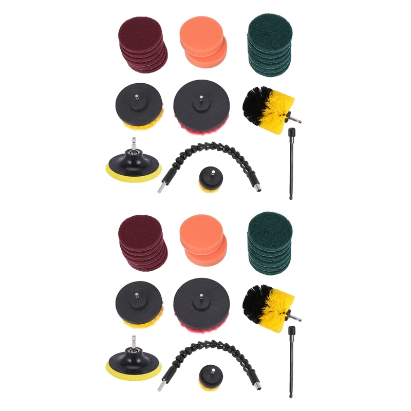 42X Drill Brush Attachments Set Scrub Pads Sponge Power Scrubber Brush With Rotate Extend Long Attachment All Purpose
42X Drill Brush Attachments Set Scrub Pads Sponge Power Scrubber Brush With Rotate Extend Long Attachment All Purpose