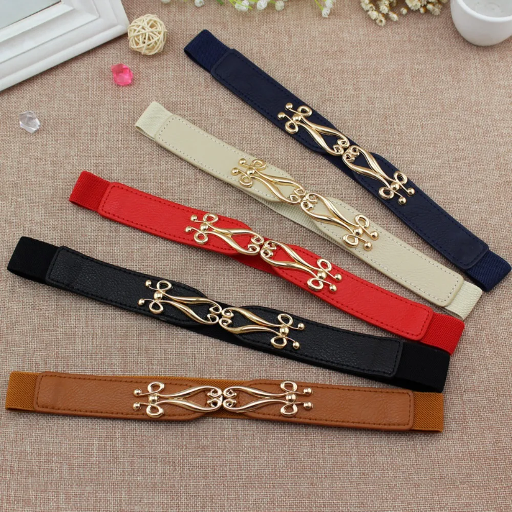 Fashion All-match Stretch Casual Thin Waist Belt Butt Buckle Waistband Ladies Dress Cummerbund Wild Skirt Bands
Fashion All-match Stretch Casual Thin Waist Belt Butt Buckle Waistband Ladies Dress Cummerbund Wild Skirt Bands