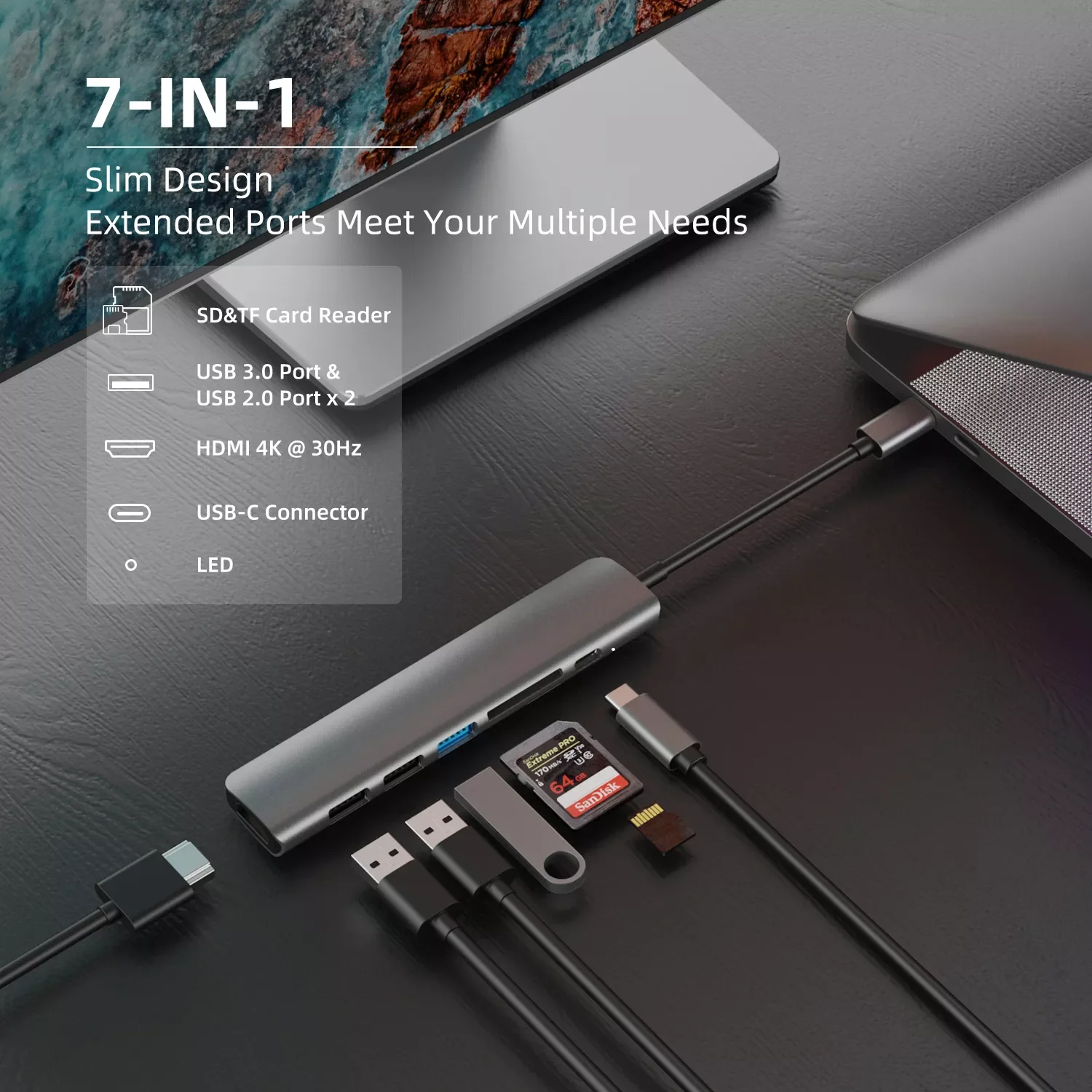 USB 3.1 Type-C To HDMI Adapter 4K Thunderbolt USB C Hub with Hub 3.0 2.0 TF SD Reader Slot PD for MacBookPro Air USB C Splitter
USB 3.1 Type-C To HDMI Adapter 4K Thunderbolt USB C Hub with Hub 3.0 2.0 TF SD Reader Slot PD for MacBookPro Air USB C Splitter