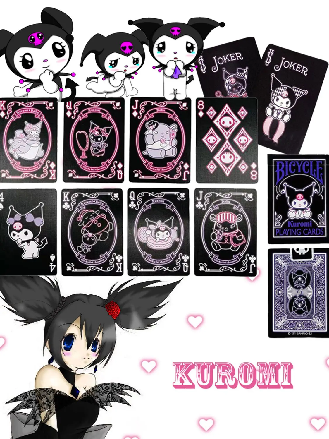 Kawaii Kuromi Sanrios карты игральные милые Мультяшные аниме мультфильм печать игральные карты плюшевые игрушки для девочек Подарки сюрприз день рождения
Kawaii Kuromi Sanrios карты игральные милые Мультяшные аниме мультфильм печать игральные карты плюшевые игрушки для девочек Подарки сюрприз день рождения