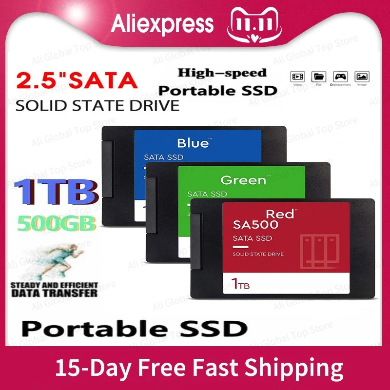 2.5Inch 1TB SSD Hot Portable Sata III 1TB SSD Drive Hard Disk For Laptop Desktop Internal Solid State Drive 500GB Hard Disk
2.5Inch 1TB SSD Hot Portable Sata III 1TB SSD Drive Hard Disk For Laptop Desktop Internal Solid State Drive 500GB Hard Disk