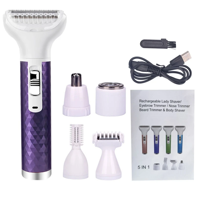 R2JD 5 in 1 Rechargeable Epilator Women Body Hair Remover Beauty Epilator Easy to use
R2JD 5 in 1 Rechargeable Epilator Women Body Hair Remover Beauty Epilator Easy to use