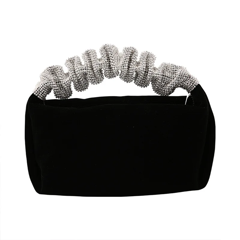 Classic Charm Black Velvet Evening Bag Women Rhinestone Handle Clutch Purse Party Banquet Purse Handbags sac de luxe femme
Classic Charm Black Velvet Evening Bag Women Rhinestone Handle Clutch Purse Party Banquet Purse Handbags sac de luxe femme
