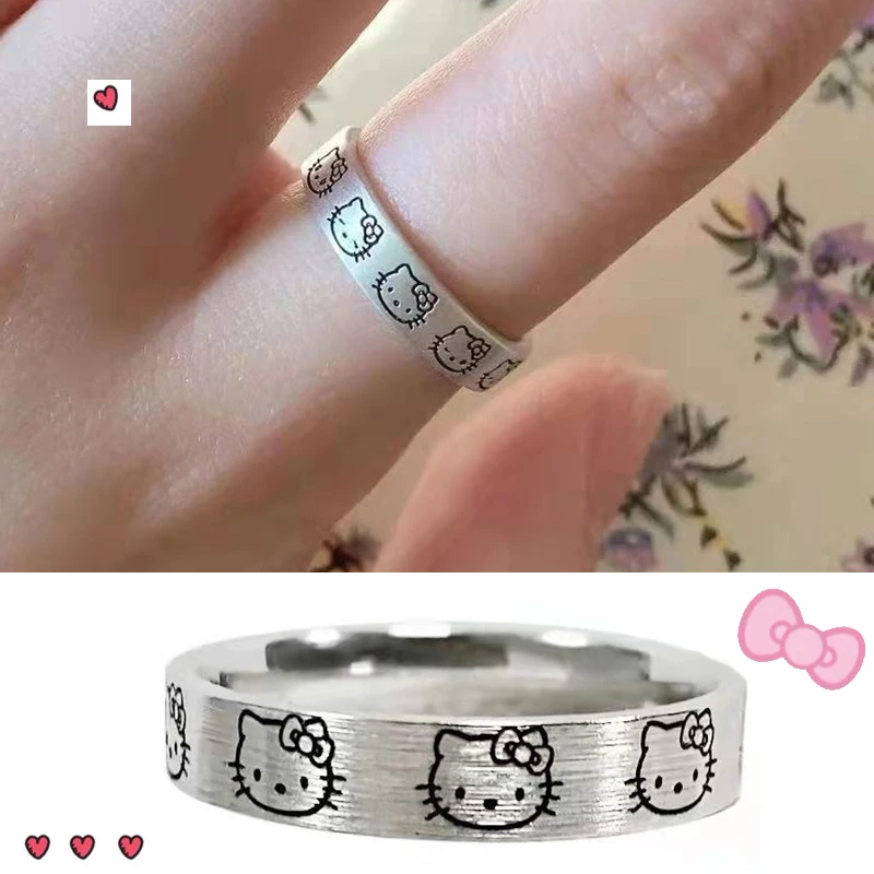 Kawaii Hello Kitty Rings for Girls Women Silvery Jewelry Kulomi Cartoon Rings Cute Sweet Hello Kitty Kulomi Ring Girls Femme New
Kawaii Hello Kitty Rings for Girls Women Silvery Jewelry Kulomi Cartoon Rings Cute Sweet Hello Kitty Kulomi Ring Girls Femme New
