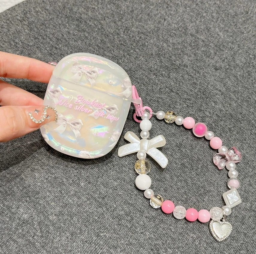 Bow Dazzling Pearl Bracelet Earphone Case for AirPods 1 2 3 Pro Air Pods Pro2 Wireless Bluetooth Charging Box Cover Korea
Bow Dazzling Pearl Bracelet Earphone Case for AirPods 1 2 3 Pro Air Pods Pro2 Wireless Bluetooth Charging Box Cover Korea