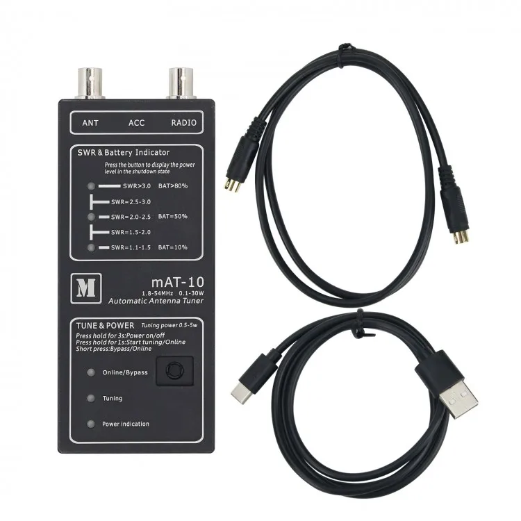 mAt-10 1.8-54MHz 0.1-30W Automatic Antenna Tuner For YAESU FT-817/818 QRP Radio
mAt-10 1.8-54MHz 0.1-30W Automatic Antenna Tuner For YAESU FT-817/818 QRP Radio