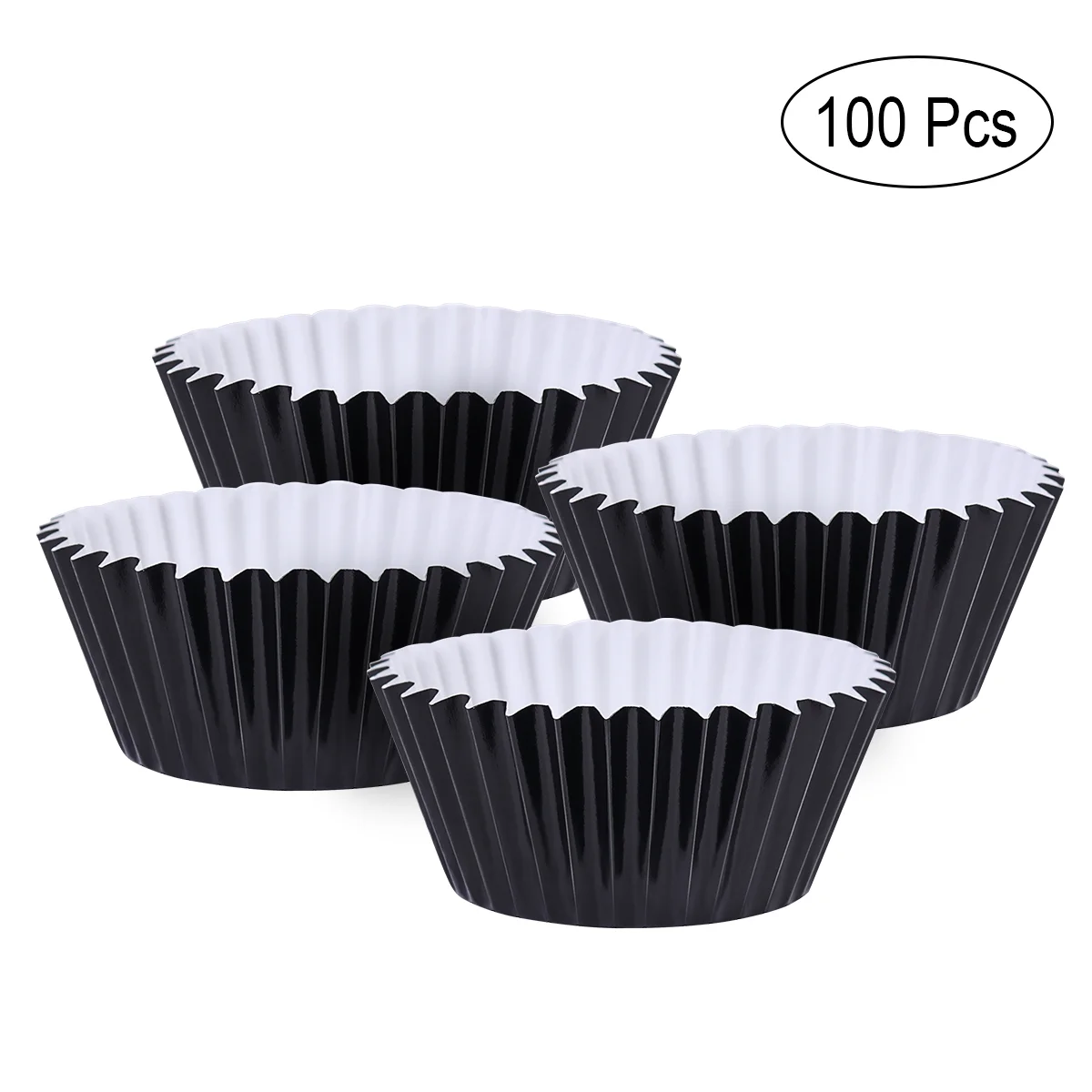 100pcs Aluminum Thickened Foil Cups Cupcake Liners Mini Cake Muffin Molds Molds (Black)
100pcs Aluminum Thickened Foil Cups Cupcake Liners Mini Cake Muffin Molds Molds (Black)