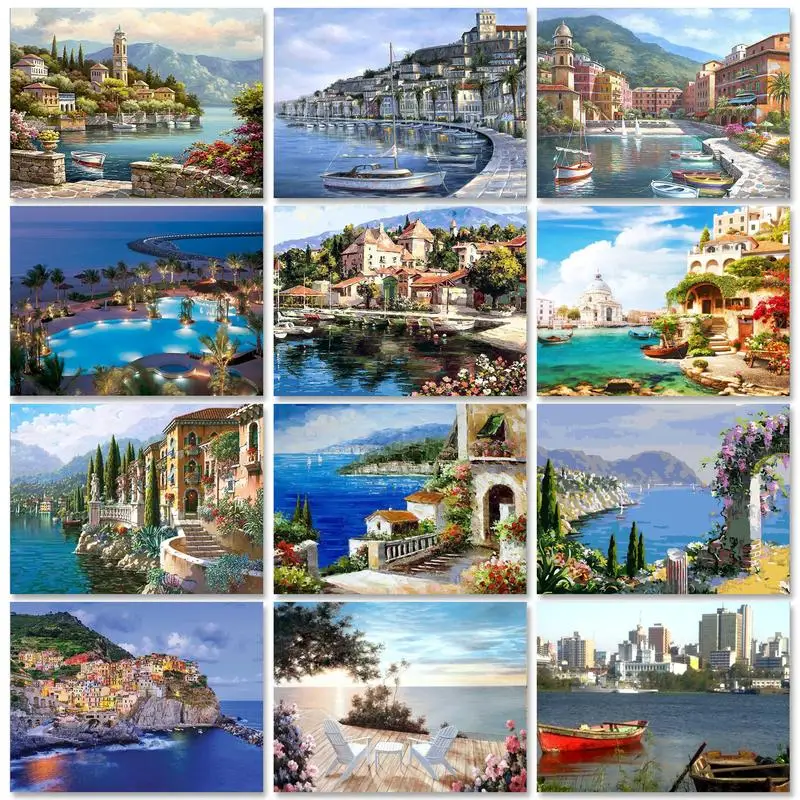 GATYZTORY Modern Pictures by numbers Seaside Scenery Hand Painting Drawing On Canvas Painting numbers Wall art Unique gift
GATYZTORY Modern Pictures by numbers Seaside Scenery Hand Painting Drawing On Canvas Painting numbers Wall art Unique gift