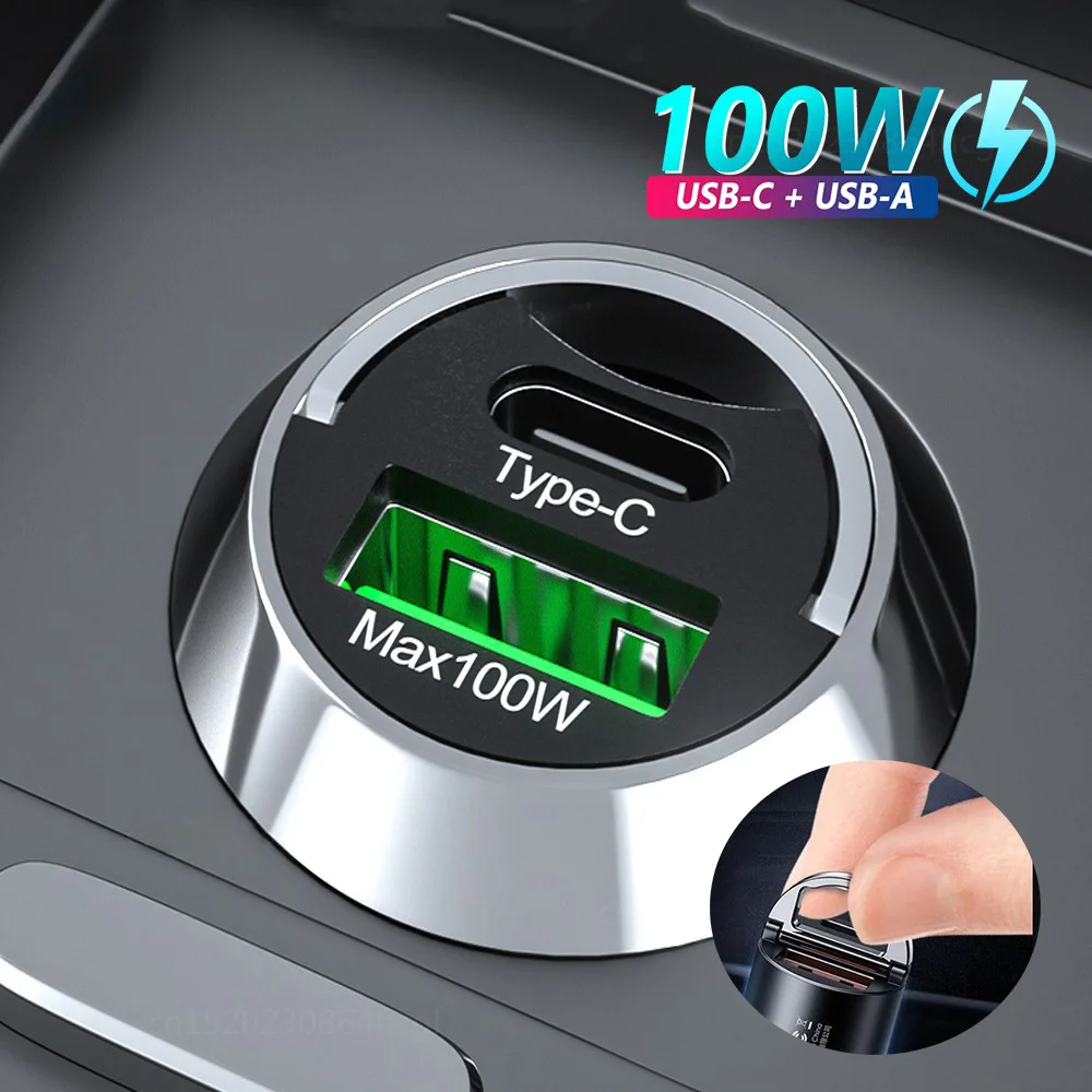 Mini 100W USB Car Charger Type C QC3.0 PD Car Chargers Fast Charging Car Phone Charger Adapter For iphone Samsung Huawei Xiaomi
Mini 100W USB Car Charger Type C QC3.0 PD Car Chargers Fast Charging Car Phone Charger Adapter For iphone Samsung Huawei Xiaomi