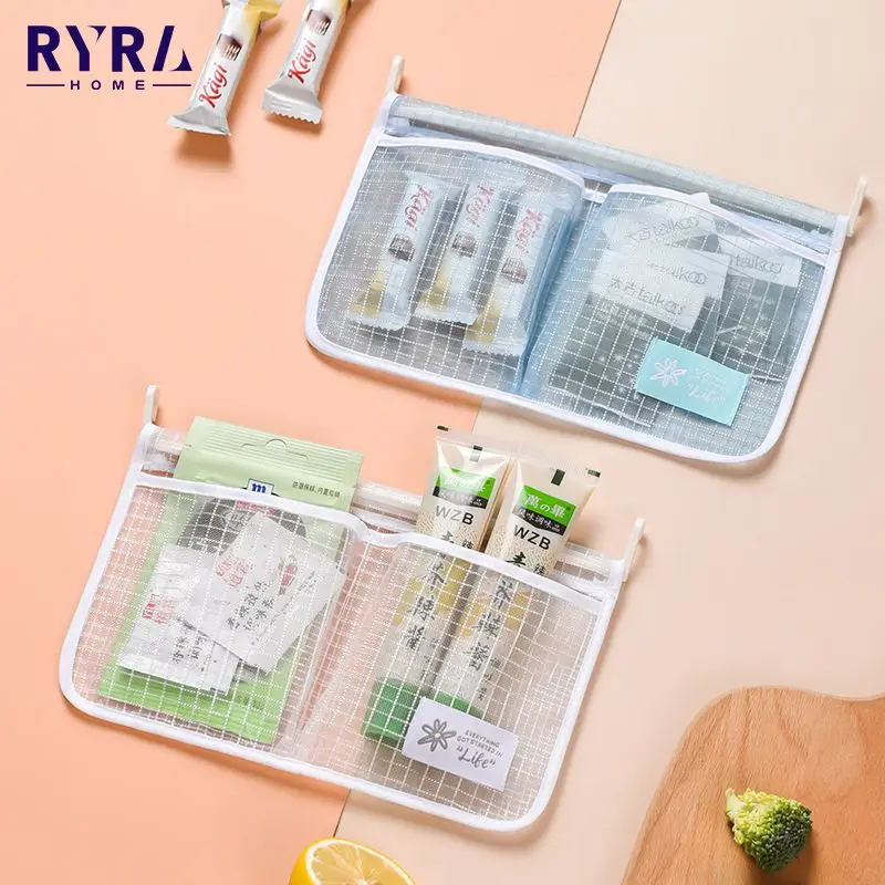 Refrigerator Storage Mesh Bag Double Compartment Hanging Bags Household Classification Storage Bag Kitchen Sundries Accessories
Refrigerator Storage Mesh Bag Double Compartment Hanging Bags Household Classification Storage Bag Kitchen Sundries Accessories